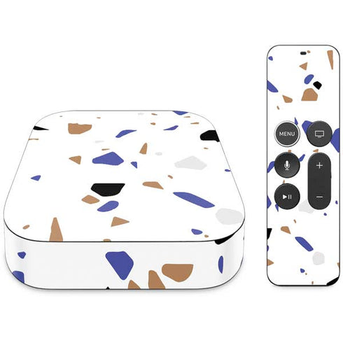 White Terrazzo Apple TV Skin